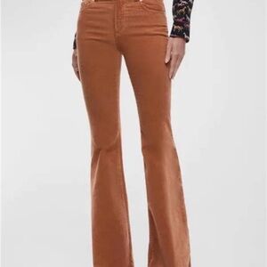 Alice + Olivia Corduroy Jeans in Tan / Camel Size 27 NWOT